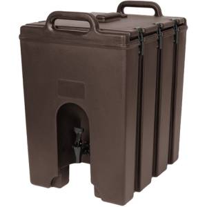 Camtainer 1000LCD met no dip kraan inh. 44,4 liter afm. 53x41,5cm. hgt. 63cm. kleur dark brown Cambro