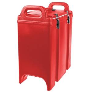 Camtainer 350LCD zonder no dip kraan inh. 12,7 liter afm. 42x23cm. hgt. 47cm. kleur hot red Cambro