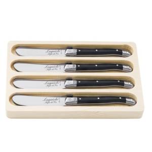 BUTTER KNIVES SET 4 PIECES PREMIUM LINE BLACK STYLE DE VIE