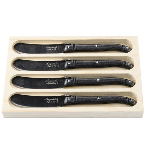 Botermessen set 4 stuks Premium line zwart stonewash Style de Vie