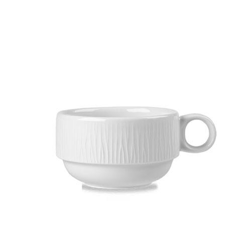 Theekop / cappuccinokop Stapelbaar inh. 20cl. Churchill Bamboo White