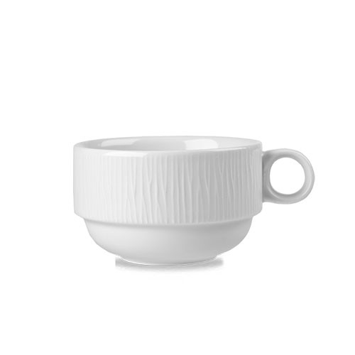 Theekop / cappuccinokop Stapelbaar inh. 28cl. Churchill Bamboo White