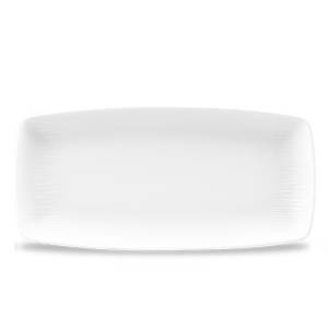 Chefs oblong bord afm. 29.5x14cm. Churchill Bamboo White