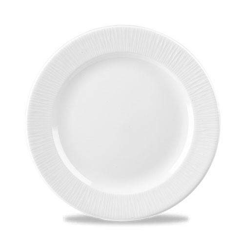 PLAQUE DIAM. 26,1 CM. CHURCHILL BAMBOU BLANC