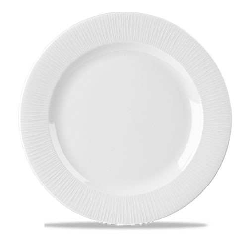 PLAQUE DIAM. 30,5 CM. CHURCHILL BAMBOU BLANC