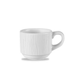 Espressokop Stapelbaar inh. 9cl. Churchill Bamboo White