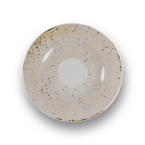 ESPRESSO-GERICHT DURCHM. 12CM. SATURNO NATURFARBE WEISS