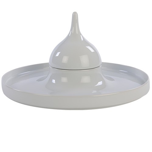 CLOCHE LOSE TBV. VERKOSTUNGSSCHALE UNIVERSAL DURCHM. 9CM. HG. 9CM. FARBE WEISS NOVA
