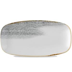 Chefs oblong bord afm. 35.5x18.9cm. Churchill Homespun accents Jasper Grey