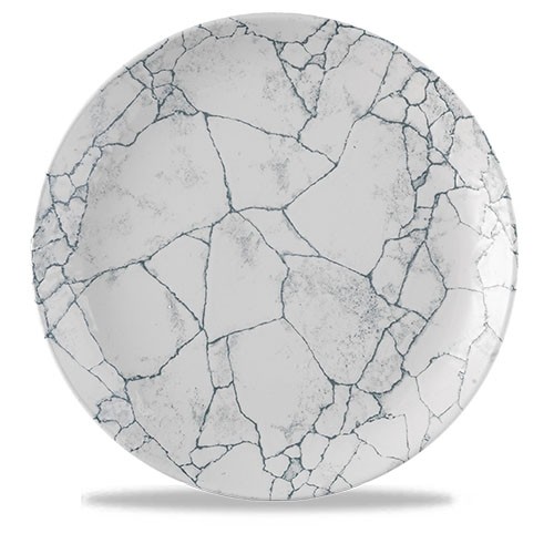 COUPE-PLATTE EVOLVE DIAM. 28,8 cm. CHURCHILL PRINTS KINTSUGI PERLGRAU