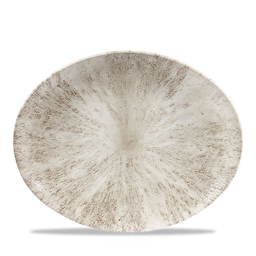 SIGNE COUPE DIM. 31.7x25.5CM. CHURCHILL OVALE PIERRE CHURCHILL GRIS AGATE