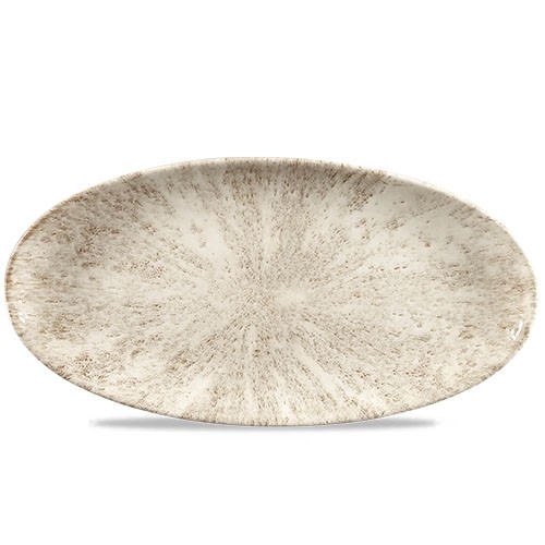 OVAL CHEFS BOARD SIZE. 34.7x17.3CM. CHURCHILL STONE AGATE GRAY