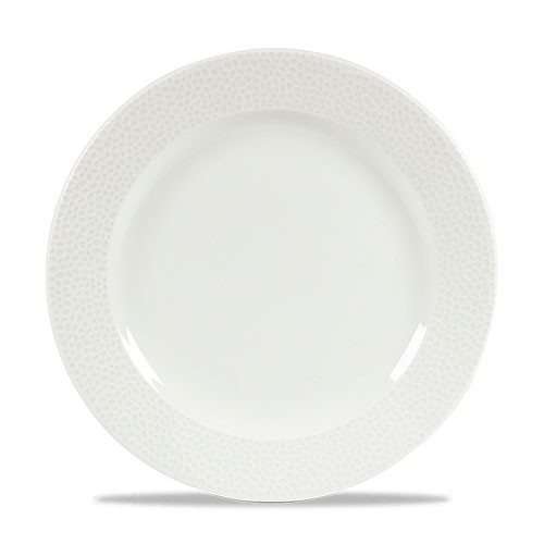 PLATE FOOTED DIAM. 26.1CM. CHURCHILL ISLA WHITE