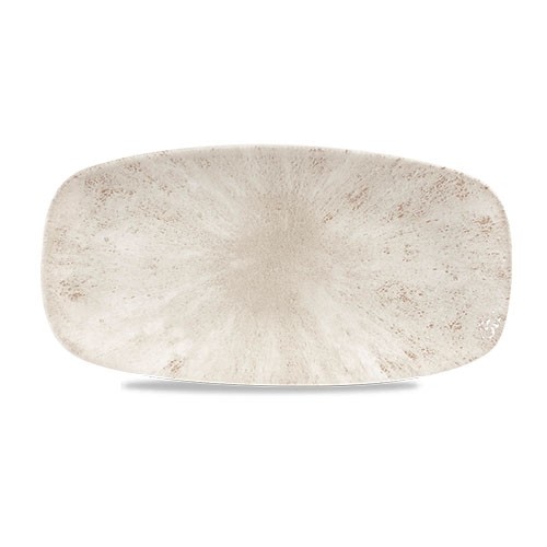 ASSIETTE CHEFS OBLONG DIM. 29.8x15.3CM. PIERRE CHURCHILL GRIS AGATE