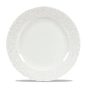 PLATE DIAM. 27.6CM. CHURCHILL ISLA WHITE