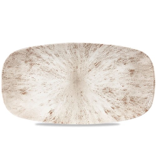 ASSIETTE CHEFS OBLONG DIM. 35.5x18.9CM. PIERRE CHURCHILL GRIS AGATE