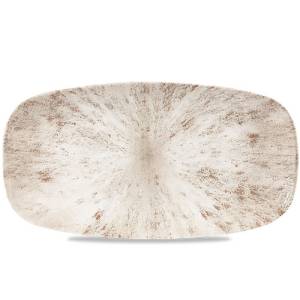 Chefs oblong bord afm. 35.5x18.9cm. Churchill Stone Agate Grey