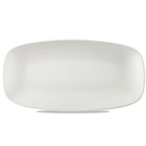 ASSIETTE CHEFS OBLONG DIM. 29.8x15.3CM. CHURCHIL ÎLE BLANCHE