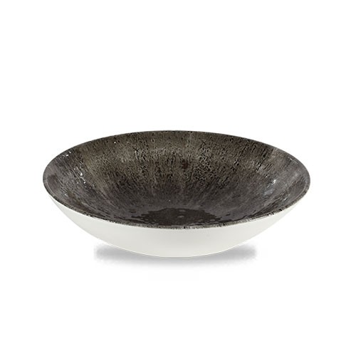 COUPE-PLATTE DURCHM. 18,2 cm. CHURCHILL STEIN QUARZ SCHWARZ