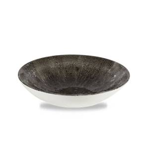 PLAQUE COUPE DIAM. 18,2 CM. PIERRE CHURCHILL QUARTZ NOIR