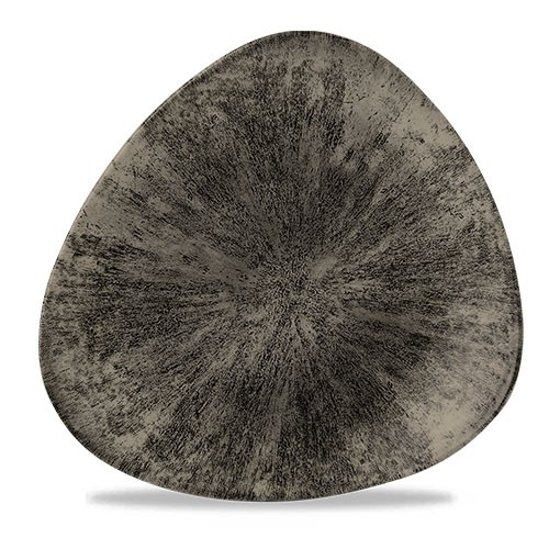 PLATE LOTUS DIM. 26.5CM. CHURCHILL STONE QUARTZ BLACK