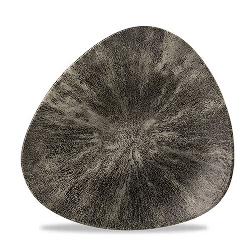 TELLER LOTUS ABM. 22,9 cm. CHURCHILL STEINQUARZ SCHWARZ