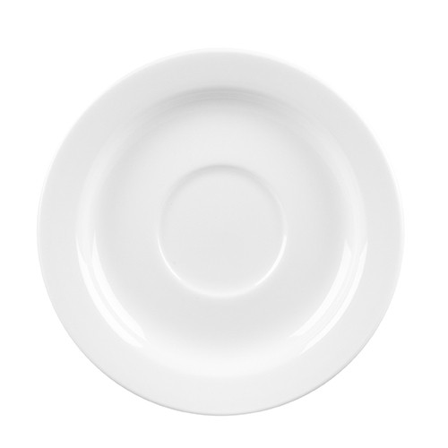 PLAT COULEUR BLANC DIAM. 15CM. PROFIL CHURCHILL BLANC