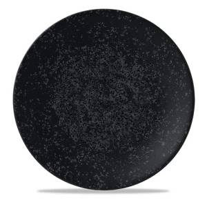 PLAQUE COUPE DIAM. 29CM. MENU CHURCHILL TEINTES CALDERA ASH BLACK
