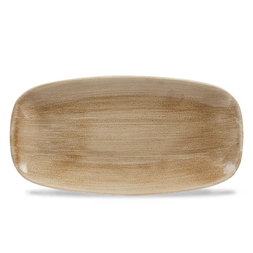 Chefs oblong bord afm. 30x19.9cm. Churchill Stonecast Patina Antique Taupe