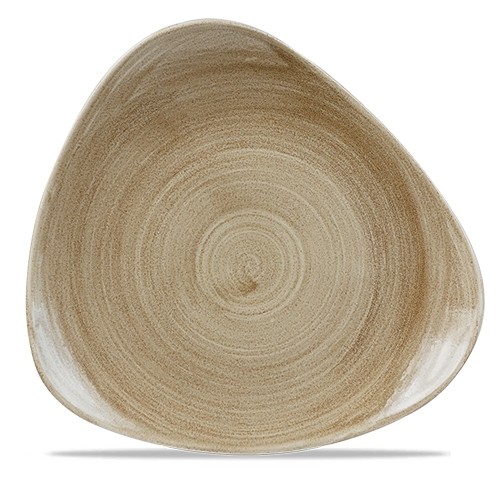 PLATE LOTUS DIM. 26.5CM. CHURCHILL STONECAST PATINA ANTIQUE TAUPE