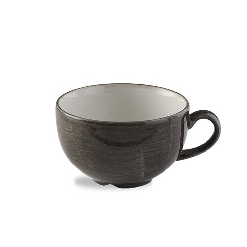 Inhalt der Teetasse / Cappuccino-Tasse. 34CL. CHURCHILL STONECAST PATINA EISEN SCHWARZ