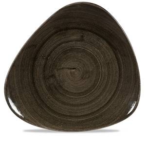 PLATE LOTUS DIM. 31.1CM CHURCHILL STONECAST PATINA IRON BLACK