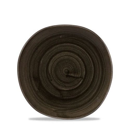 BORD ROND DIAM. 21CM. CHURCHILL STONECAST PATINA IRON BLACK