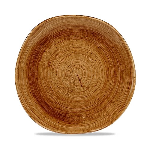 PLATTE RUNDE SPUR DIAM. 26,4 CM CHURCHILL STONECAST PATINA VINTAGE KUPFER