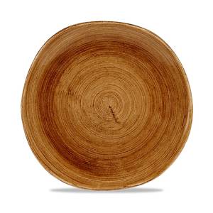 PLATTE RUNDE SPUR DIAM. 26,4 CM CHURCHILL STONECAST PATINA VINTAGE KUPFER