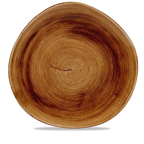 PLAQUE RONDE TRACE DIAM. 28,6 CM CHURCHILL STONECAST PATINE CUIVRE VINTAGE