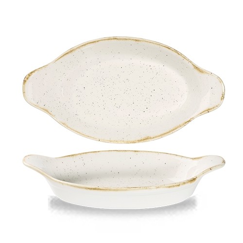 PLAT OVALE CONT. 38CL. CHURCHILL STONECAST ORGE BLANC