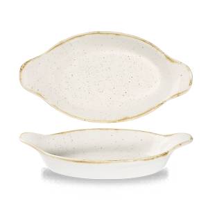 Ovale schaal inh. 38cl. Churchill Stonecast Barley White