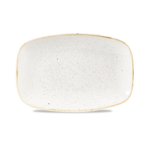 Chefs oblong bord afm. 23.7x15.7cm. Churchill Stonecast Barley White