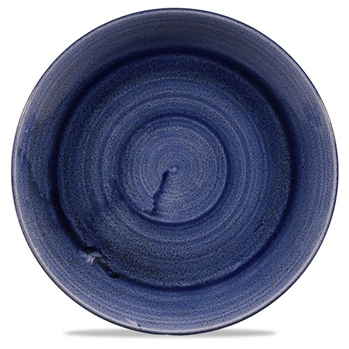 Coupe bord evolve diam. 28.8cm. Churchill Stonecast Patina Cobalt Blue