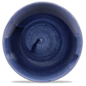 COUPE-PLATTE DURCHM. 21,7 cm. CHURCHILL STONECAST PATINA KOBALTBLAU