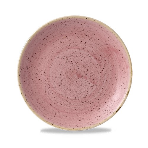COUPE PLATE DIAM. 16.5CM. CHURCHILL STONECAST PETAL PINK