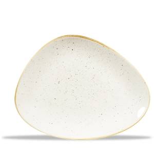 Chefs bord driehoekig afm. 26.5x20.5cm. Churchill Stonecast Barley White