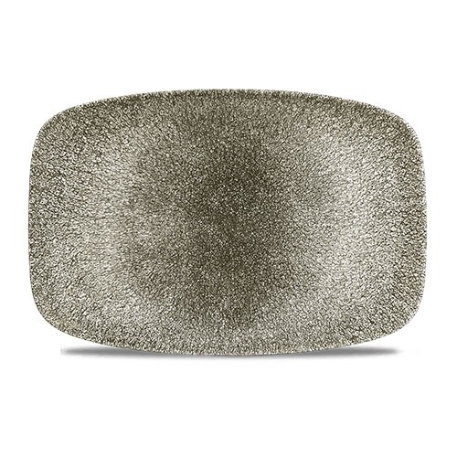 Chefs oblong bord afm. 30x19.9cm. Churchill raku Quartz Black