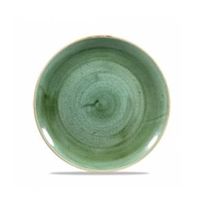 PLAQUE COUPE DIAM. 26CM. CHURCHILL STYLE VERT SAMPHIR