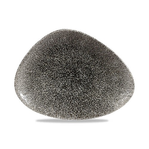 ASSIETTE DE CHEF 20x15CM. CHURCHILL RAKU QUARTZ NOIR