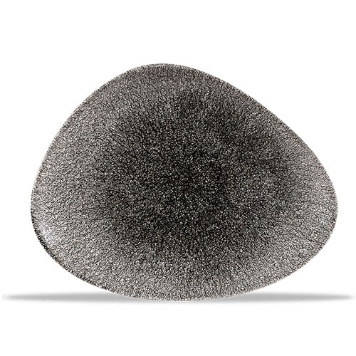 ASSIETTE CHEFS 26.5x20.5CM. CHURCHILL RAKU QUARTZ NOIR