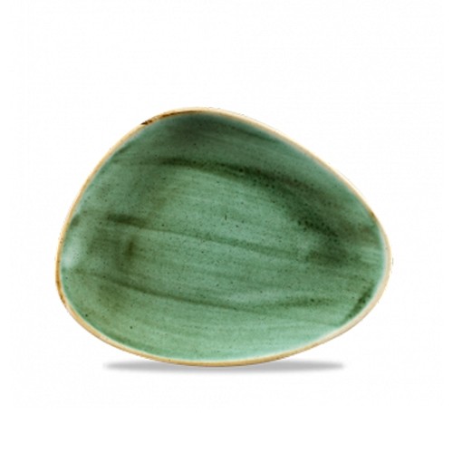 KOCHTELLER DREIECKIG ABM. 26,5 x 20,5 cm. CHURCHILL STONECAST SAMPHIRE GREEN
