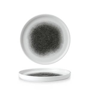 Bord diam. 21cm. Churchill raku Quartz Black