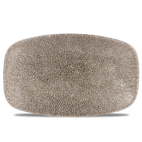 ASSIETTE DU CHEF DIM. 20x12.1CM. CHURCHILL RAKU QUARTZ NOIR